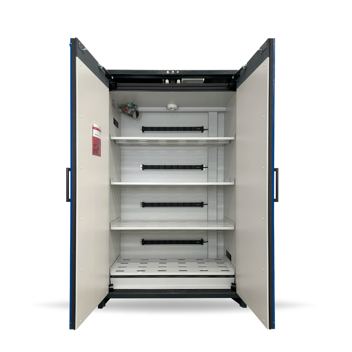 HI-LINE ION-LINE 90-minute Fire Rated Lithium-ion Battery Storage & Charging Cabinet, 1200mm wide (IO90.195.120.PC.WDC)
