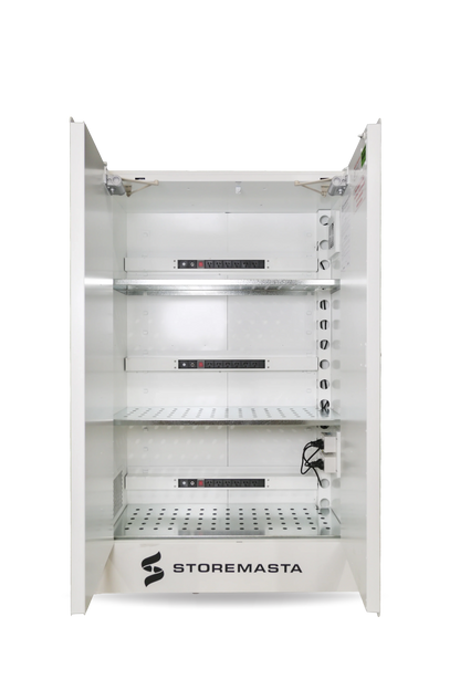 18 Outlet Battery Charging Cabinet with BTA Fire Suppression System - Non Monitored