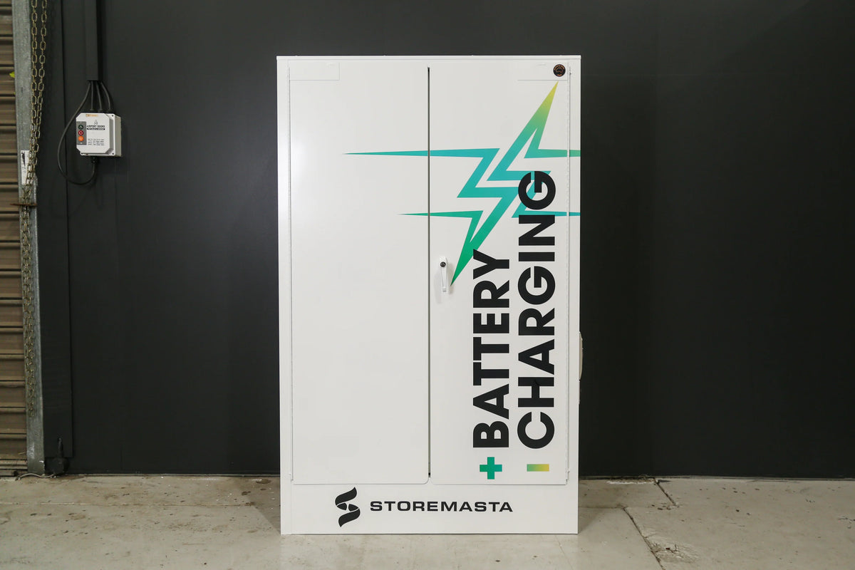 18 Outlet Battery Charging Cabinet with BTA Fire Suppression System - Non Monitored