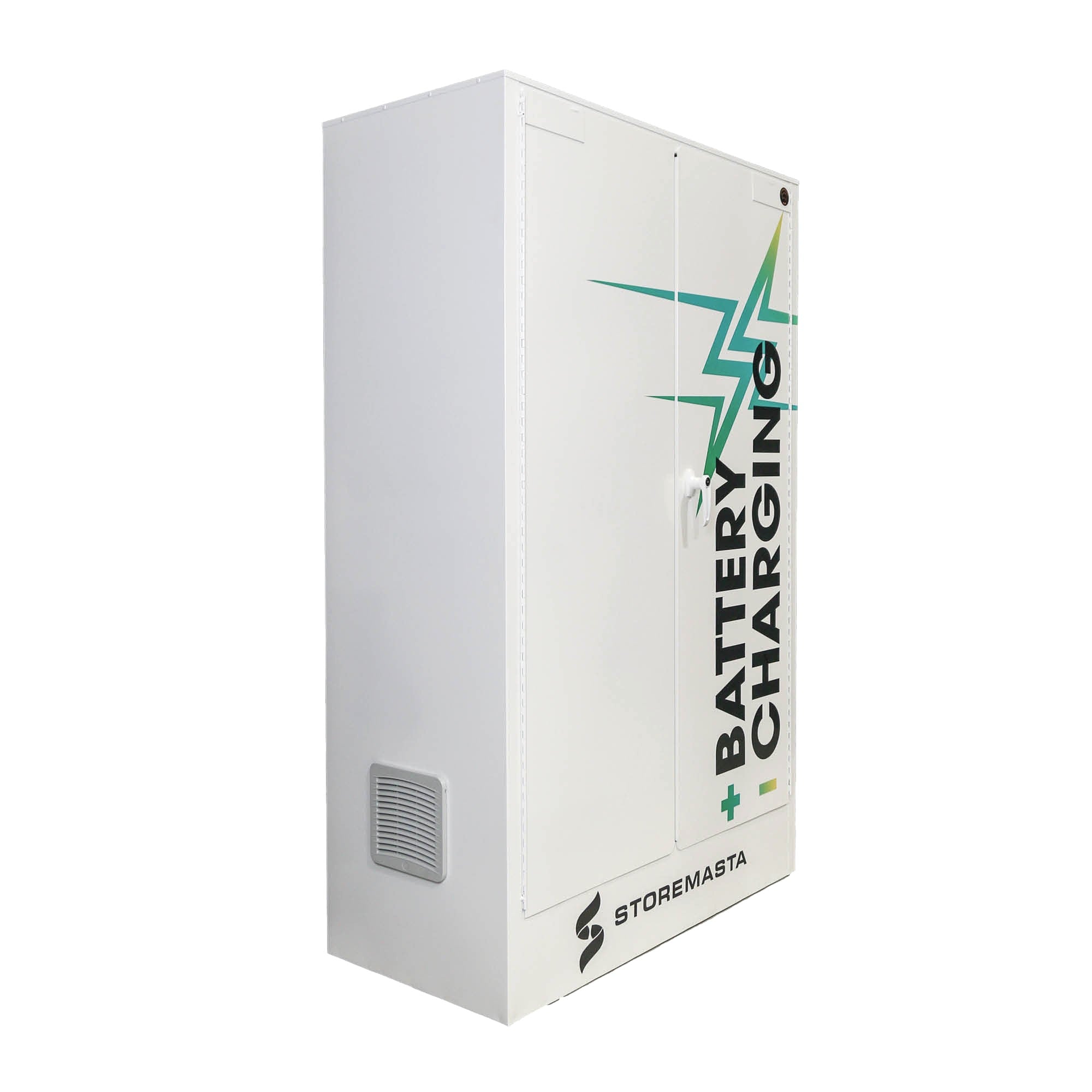 18 Outlet Battery Charging Cabinet with Fire Suppression System - Monitored with Auto Dialer