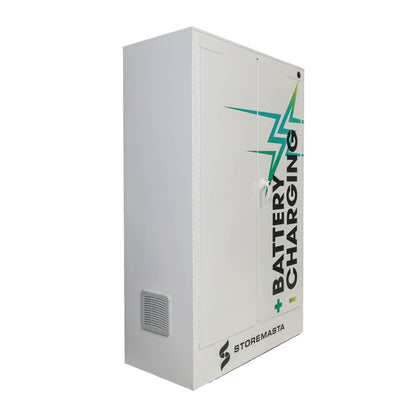 18 Outlet Battery Charging Cabinet with Fire Suppression System - Monitored