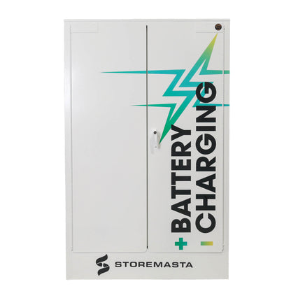 18 Outlet Battery Charging Cabinet with Fire Suppression System - Monitored