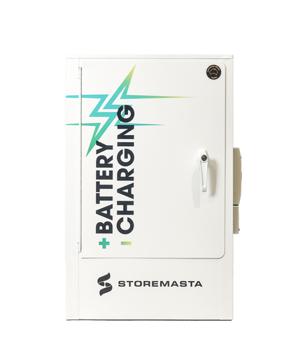 8 Outlet Battery Charging Cabinet with BTA Fire Suppression System - Non Monitored