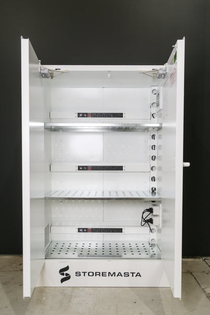 18 Outlet Battery Charging Cabinet with Fire Suppression System - Monitored with Auto Dialer