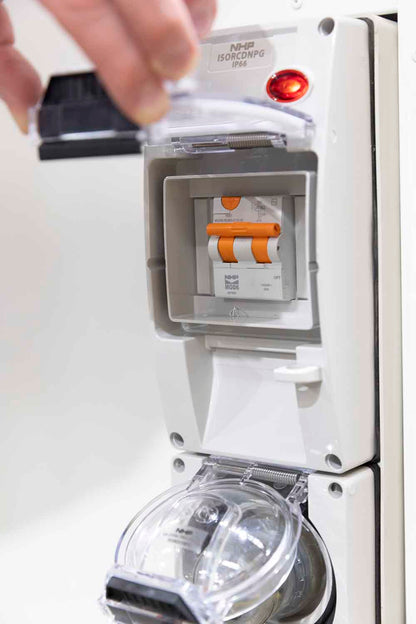 8 Outlet Battery Charging Cabinet with BTA Fire Suppression System - Non Monitored