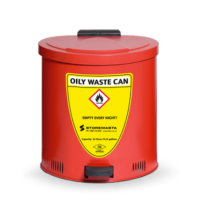 35L Disposal Bin - Red