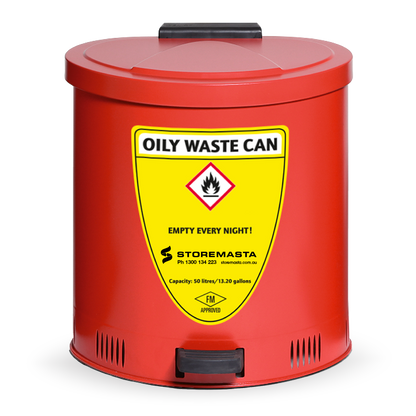 50L Disposal Bin - Red