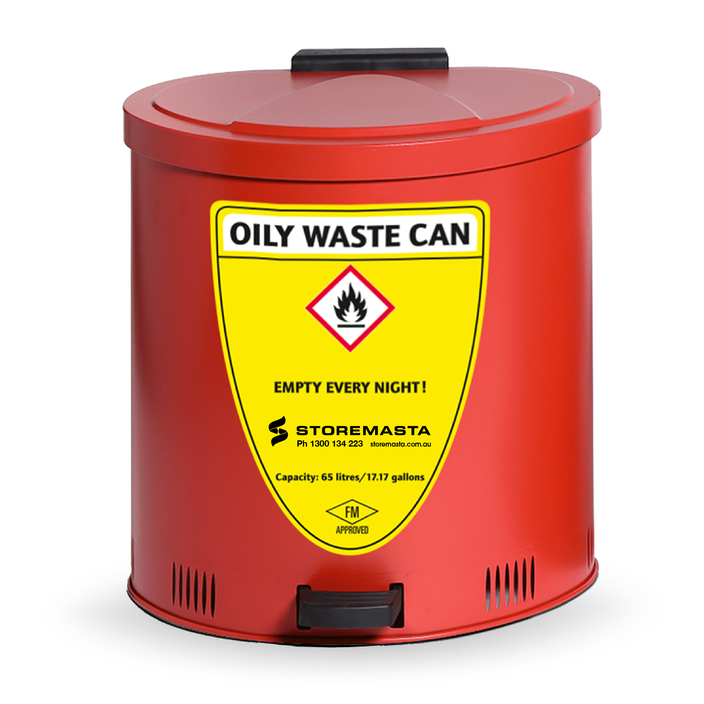 65L Disposal Bin - Red