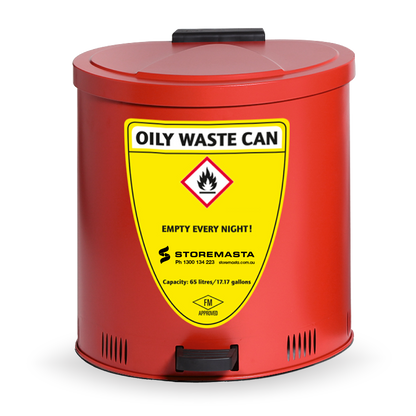 65L Disposal Bin - Red