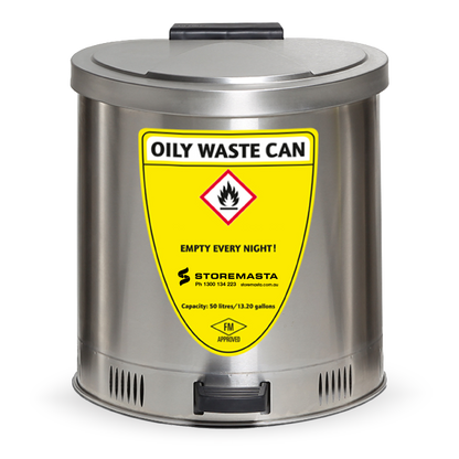 50L Disposal Bin - Stainless Steel
