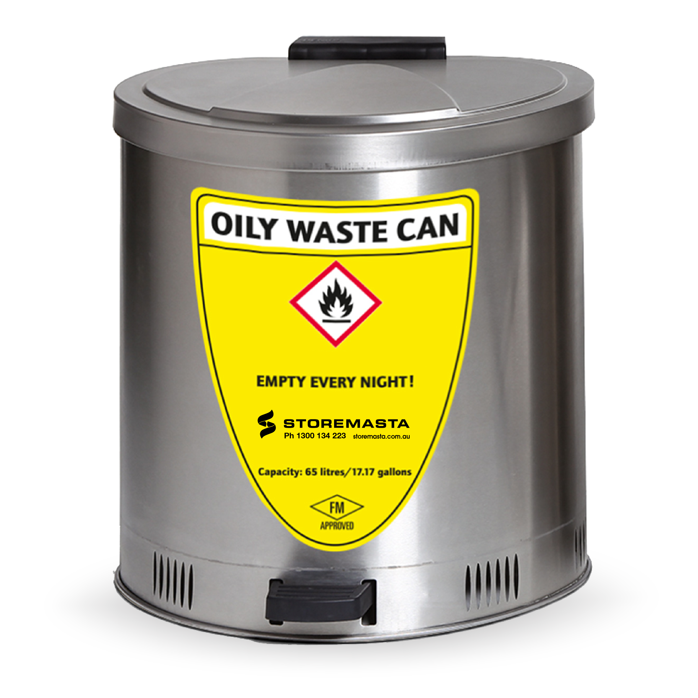 65L Disposal Bin - Stainless Steel