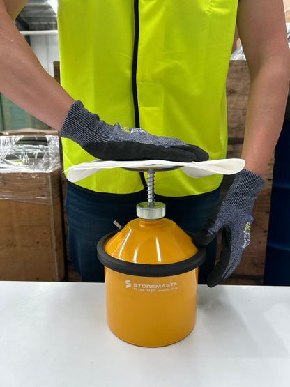 2.5L Plunger Can - Galvanised Yellow