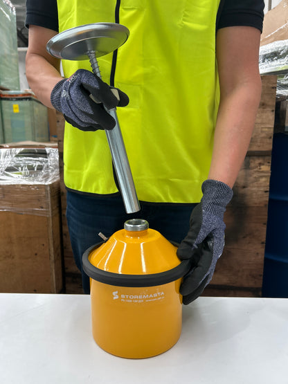 2.5L Plunger Can - Galvanised Yellow