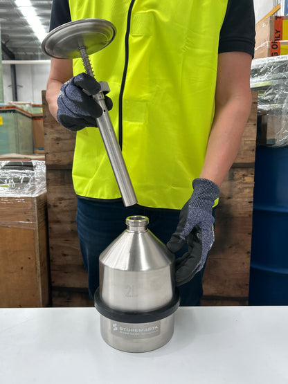 2L Plunger Can - Stainless Steel