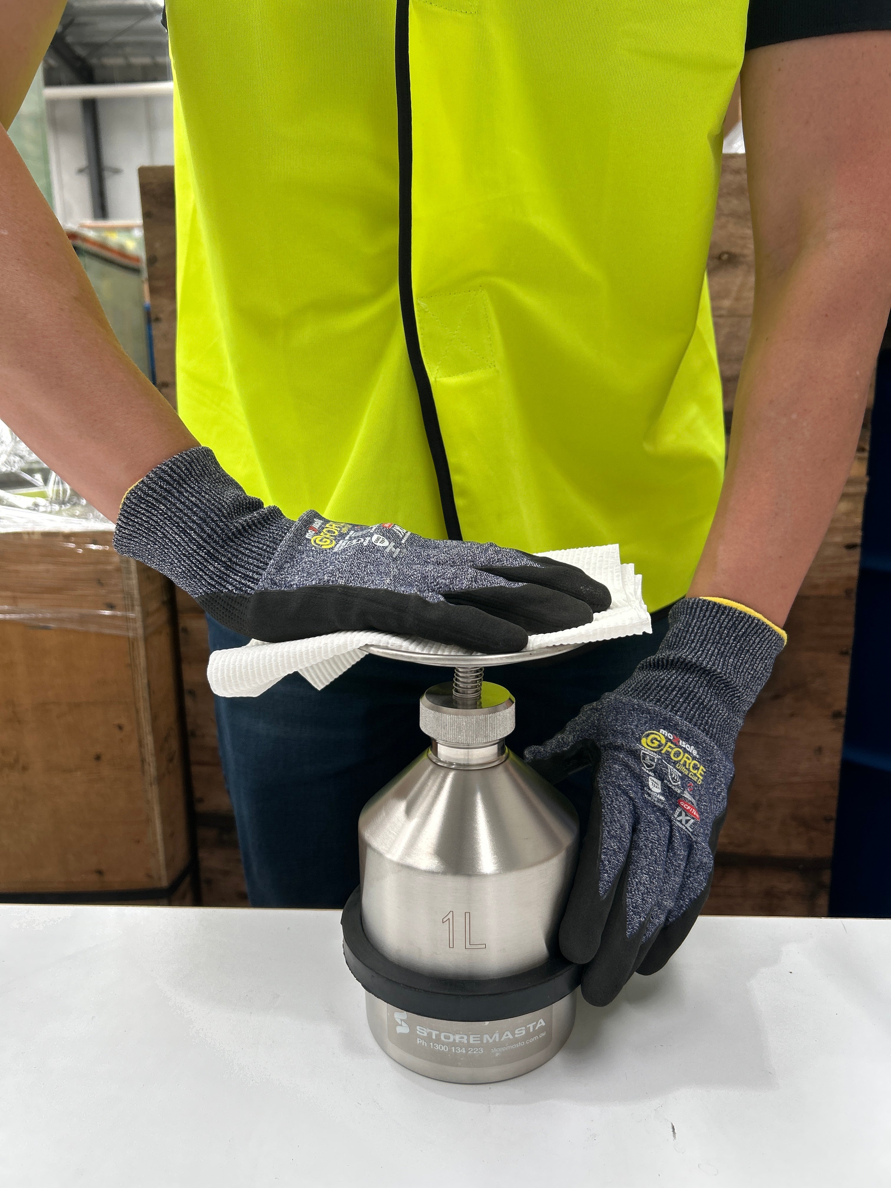 1L Plunger Can - Stainless Steel
