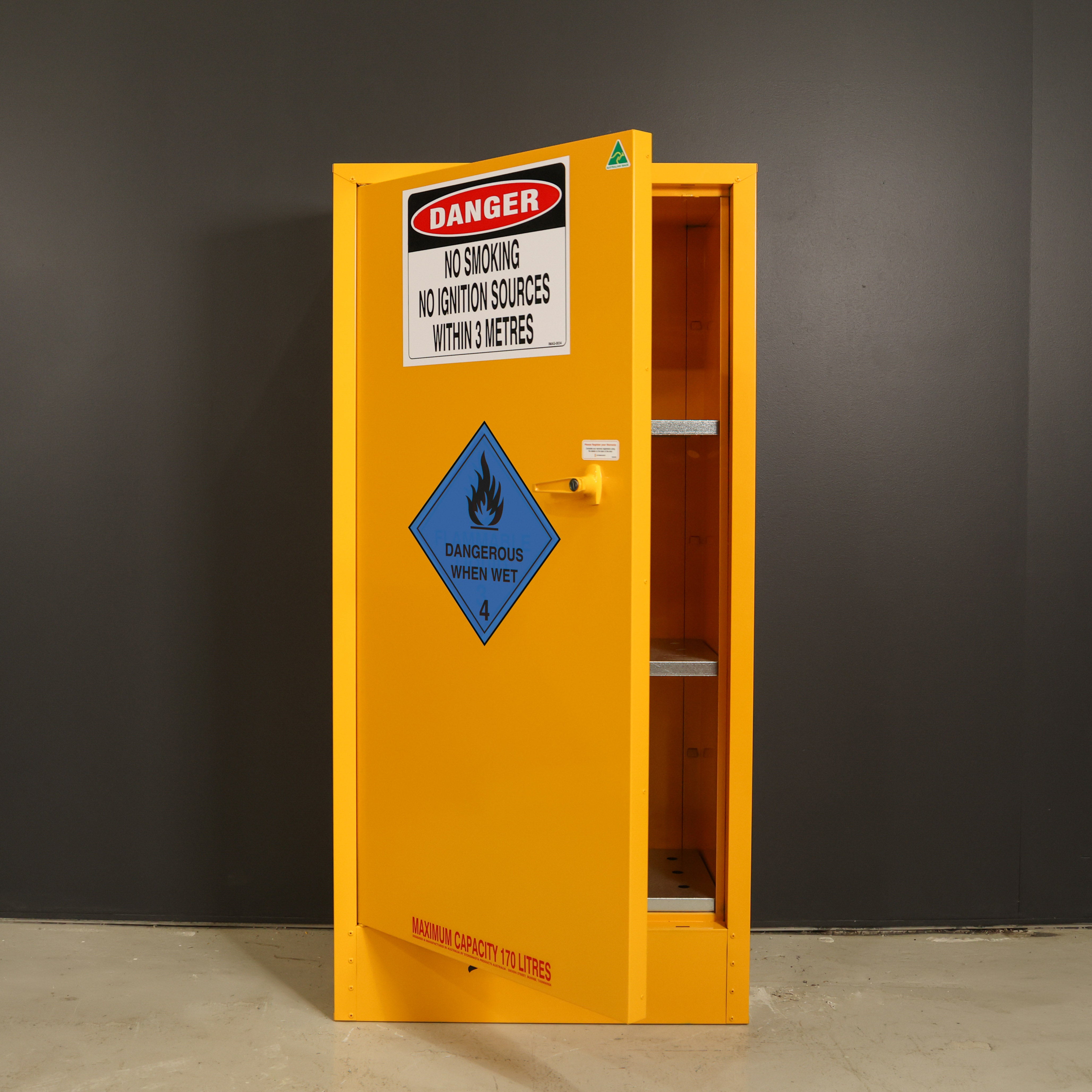 Dangerous When Wet Storage Cabinet - 170L