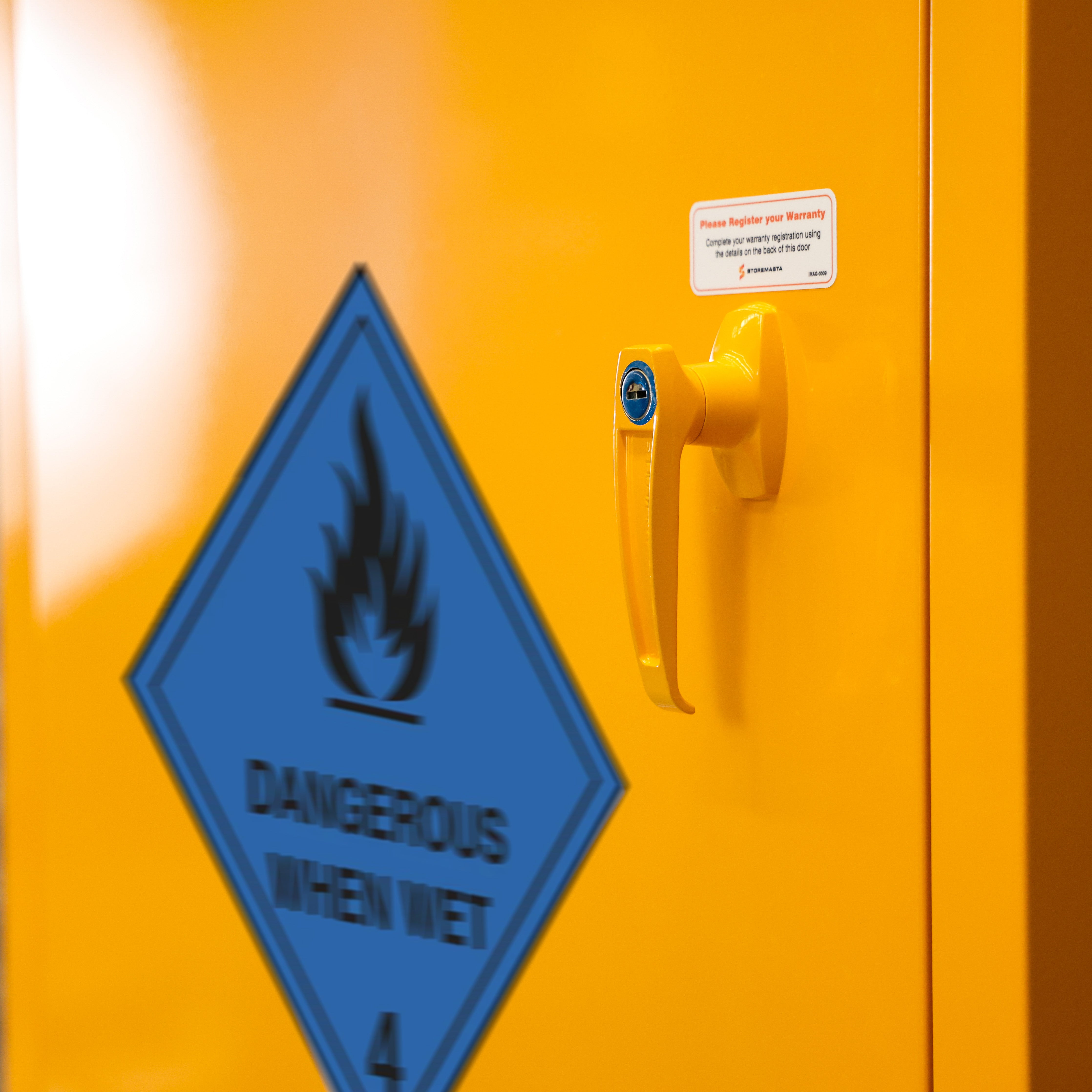 Dangerous When Wet Storage Cabinet - Single Door - 250L