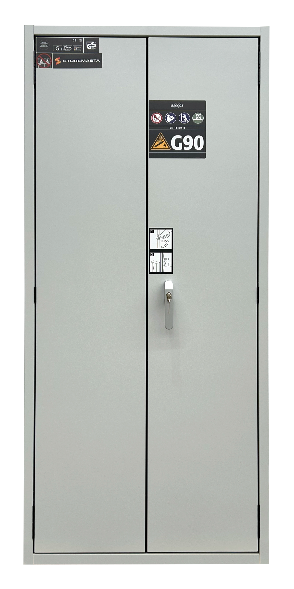 HI-LINE G-LINE 90-minute Fire Rated Gas Cylinder Cabinet, 900mm wide, 3 x 50 L Cylinders (G90.205.090)