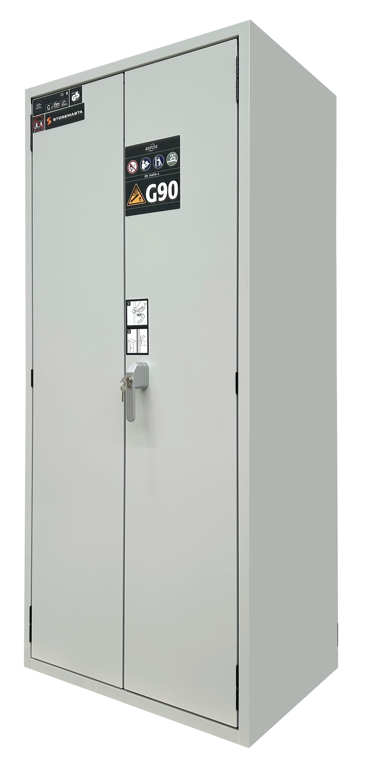 HI-LINE G-LINE 90-minute Fire Rated Gas Cylinder Cabinet, 900mm wide, 3 x 50 L Cylinders (G90.205.090)