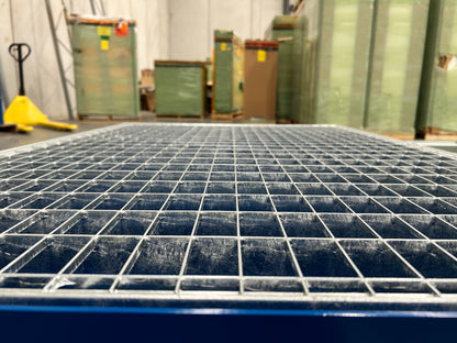 205L Steel Sump Pallet - Blue with Feet