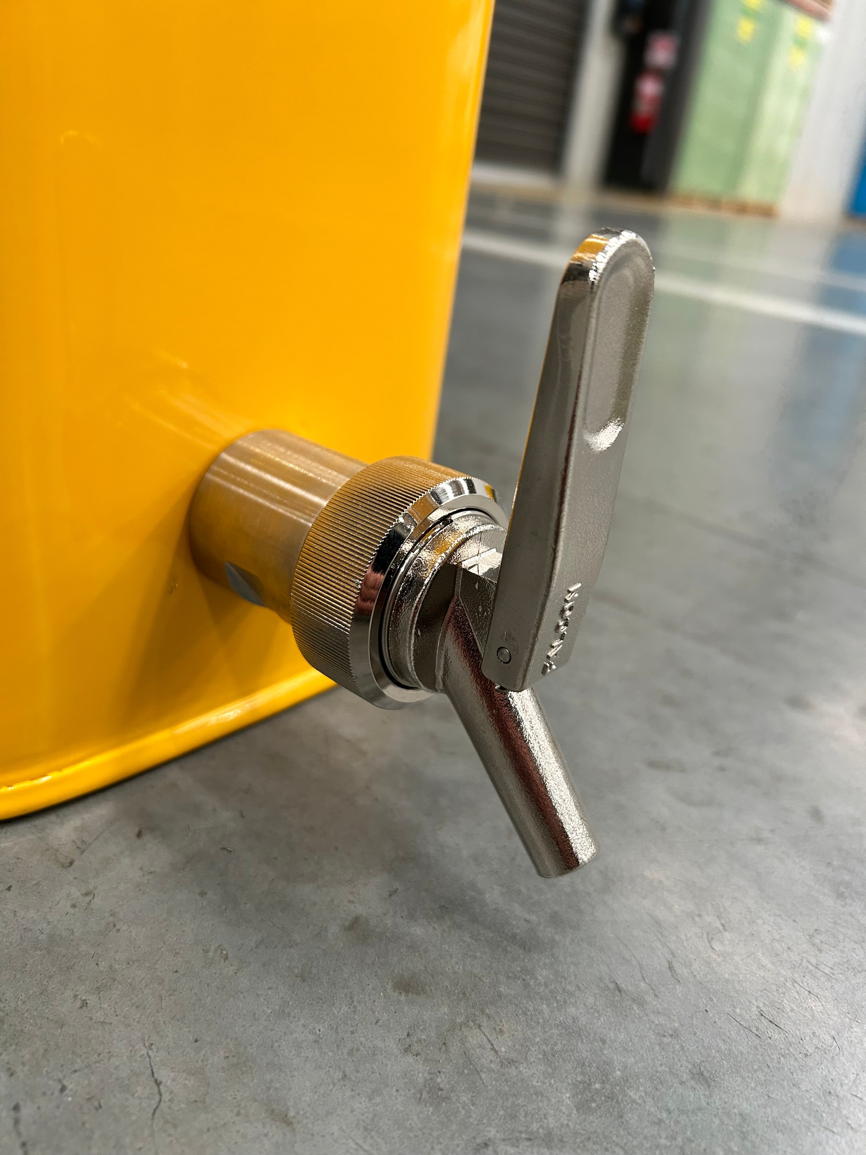 20L Safety Canister - Yellow Galvanised with Screw Cap