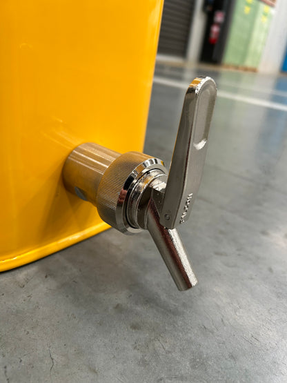 20L Safety Canister - Yellow Galvanised with Screw Cap