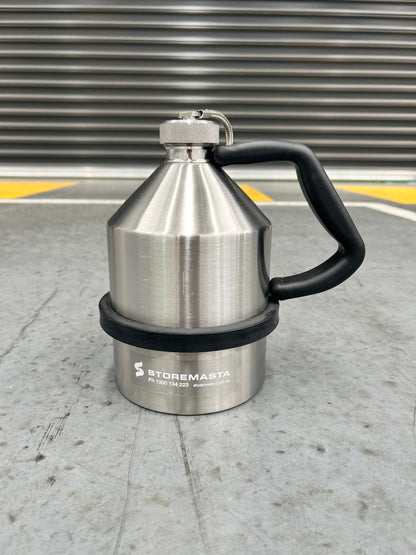2L Safety Can - Stainless Steel with Screw Cap