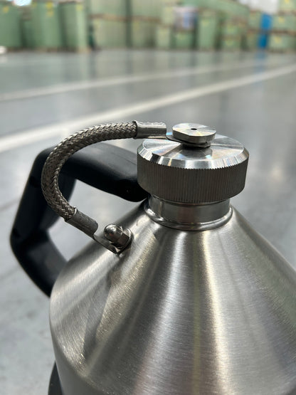 2L Safety Can - Stainless Steel with Screw Cap