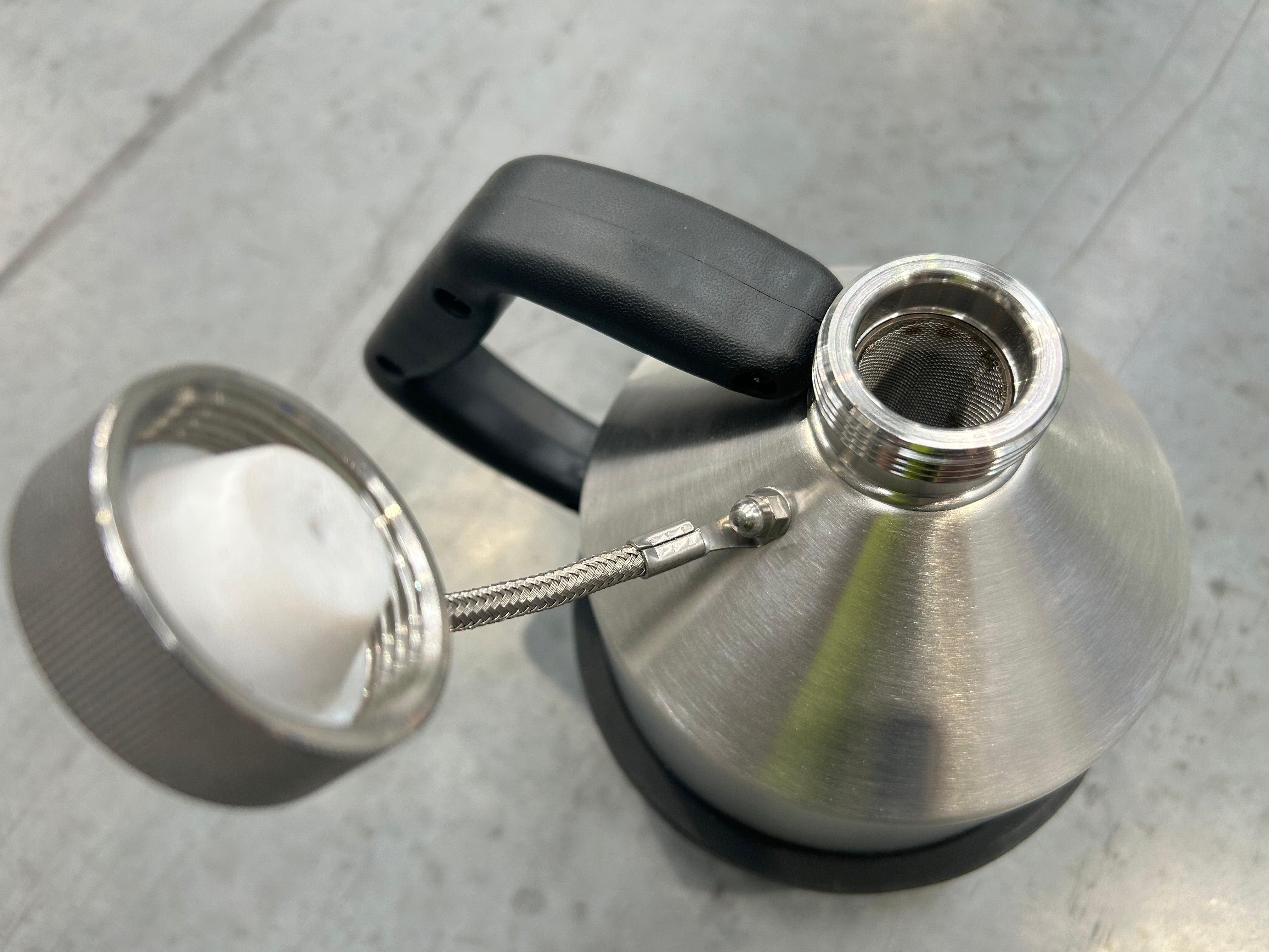 2L Safety Can - Stainless Steel with Screw Cap