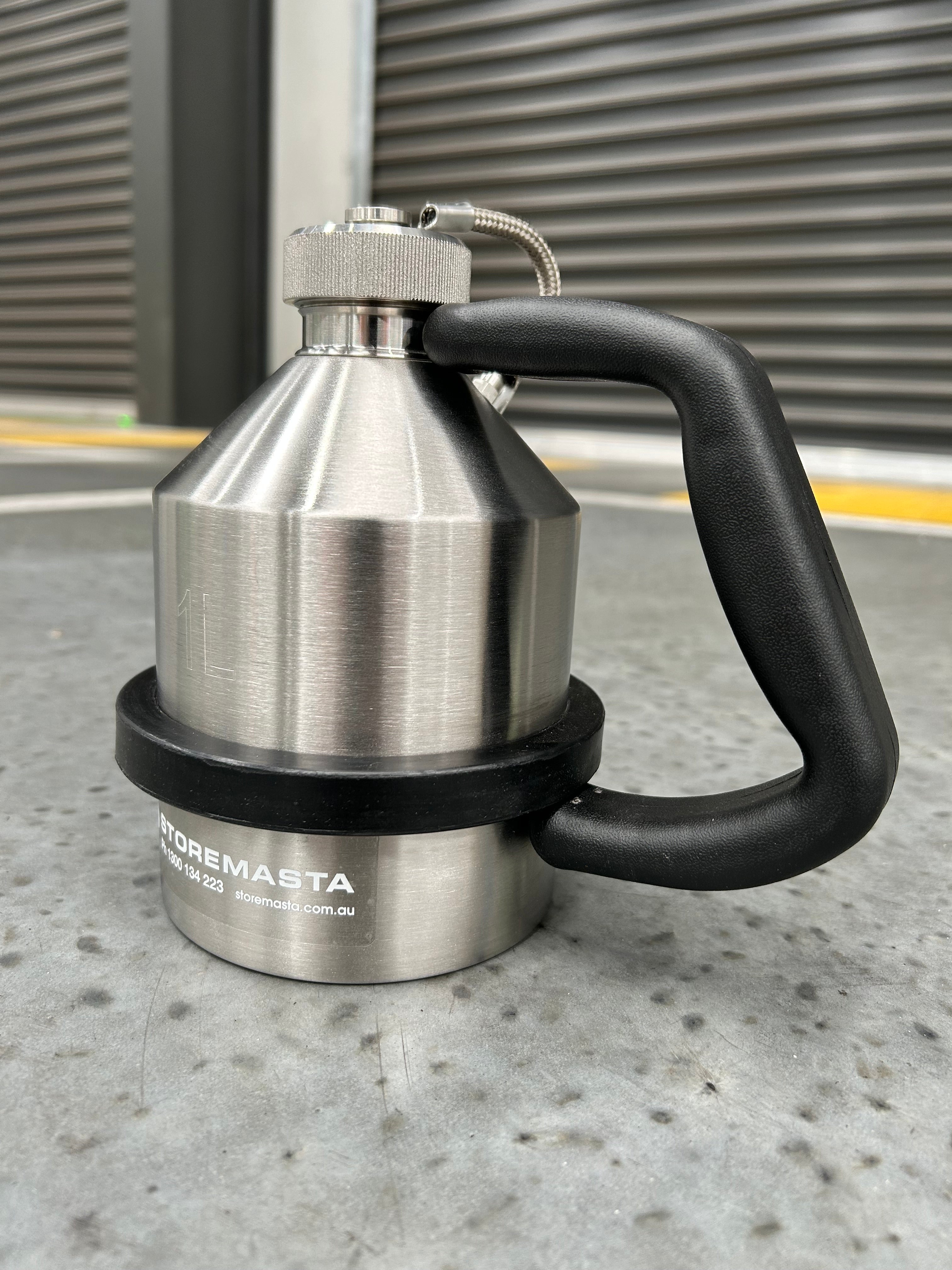 1L Safety Can - Stainless Steel with Screw Cap