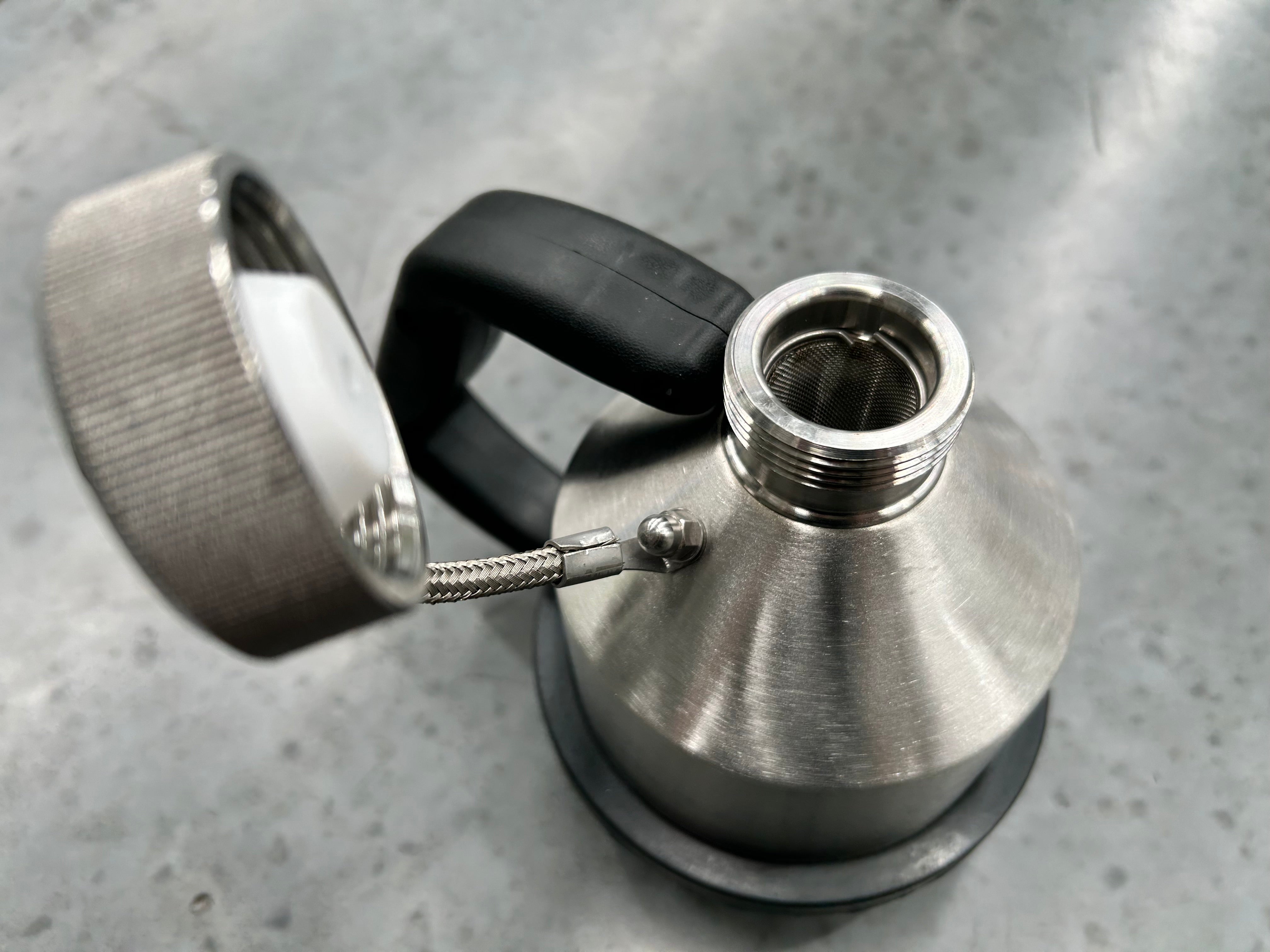 1L Safety Can - Stainless Steel with Screw Cap