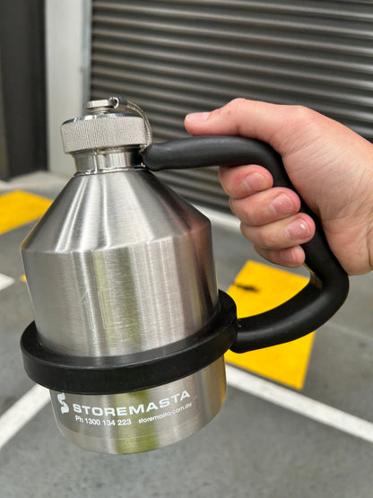 1L Safety Can - Stainless Steel with Screw Cap