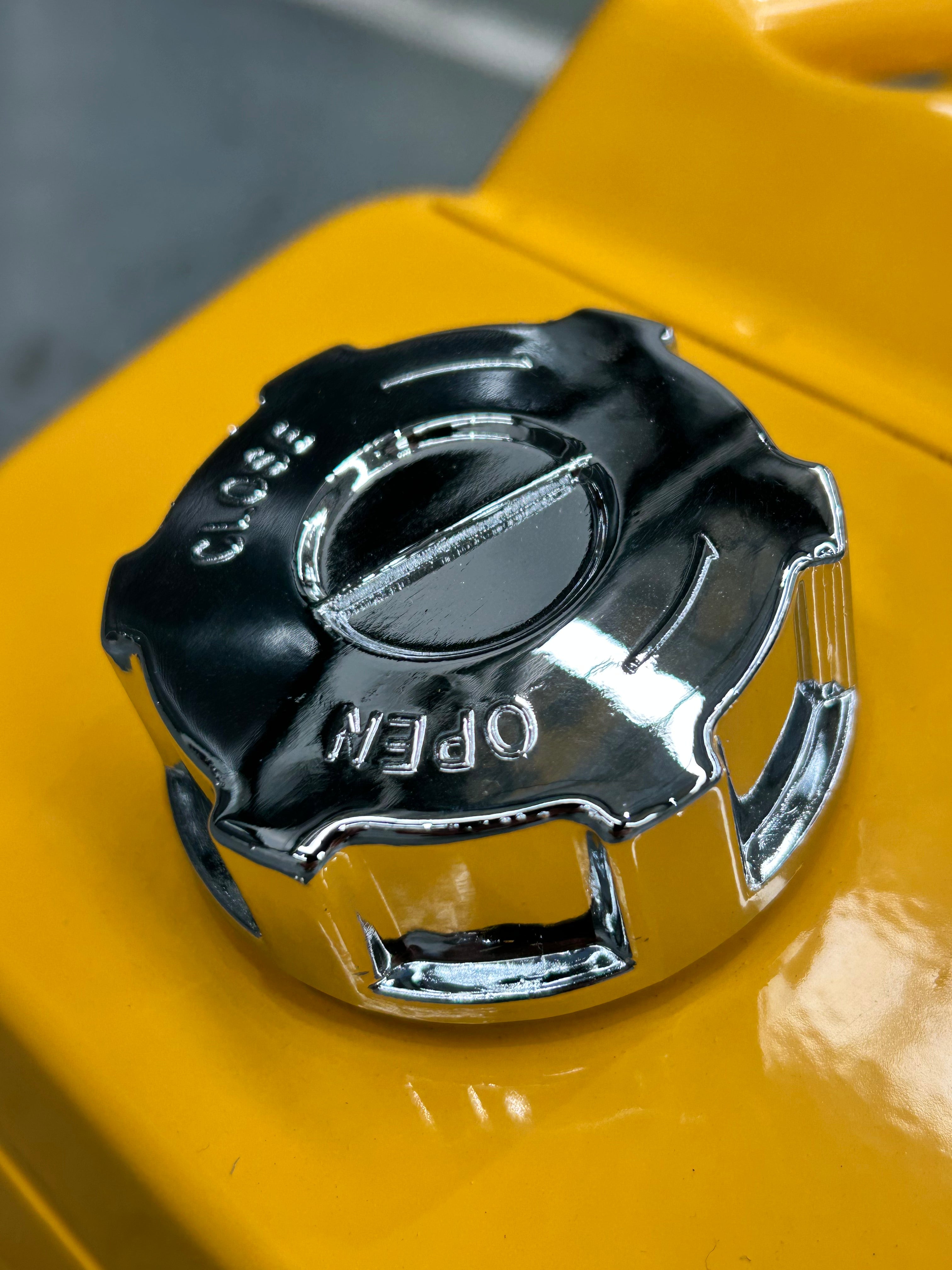 10L Safety Canister - Yellow Galvanised with Screw Cap