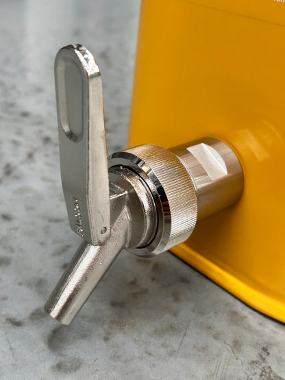 10L Safety Canister - Yellow Galvanised with Screw Cap