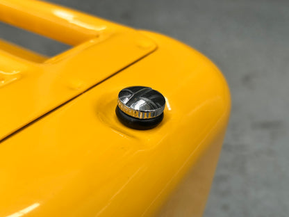 10L Safety Canister - Yellow Galvanised with Screw Cap