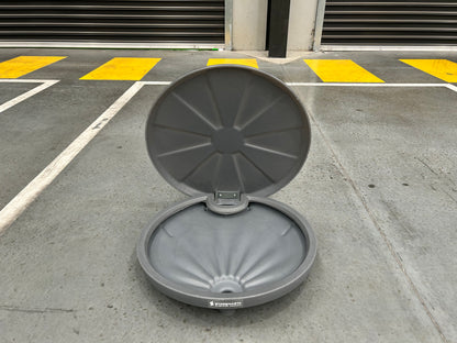 5L Polyethylene Drum Funnel - Grey with cover