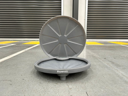 5L Polyethylene Drum Funnel - Grey with cover