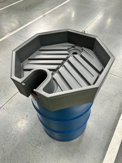 22L Polyethylene Drum Funnel - Grey