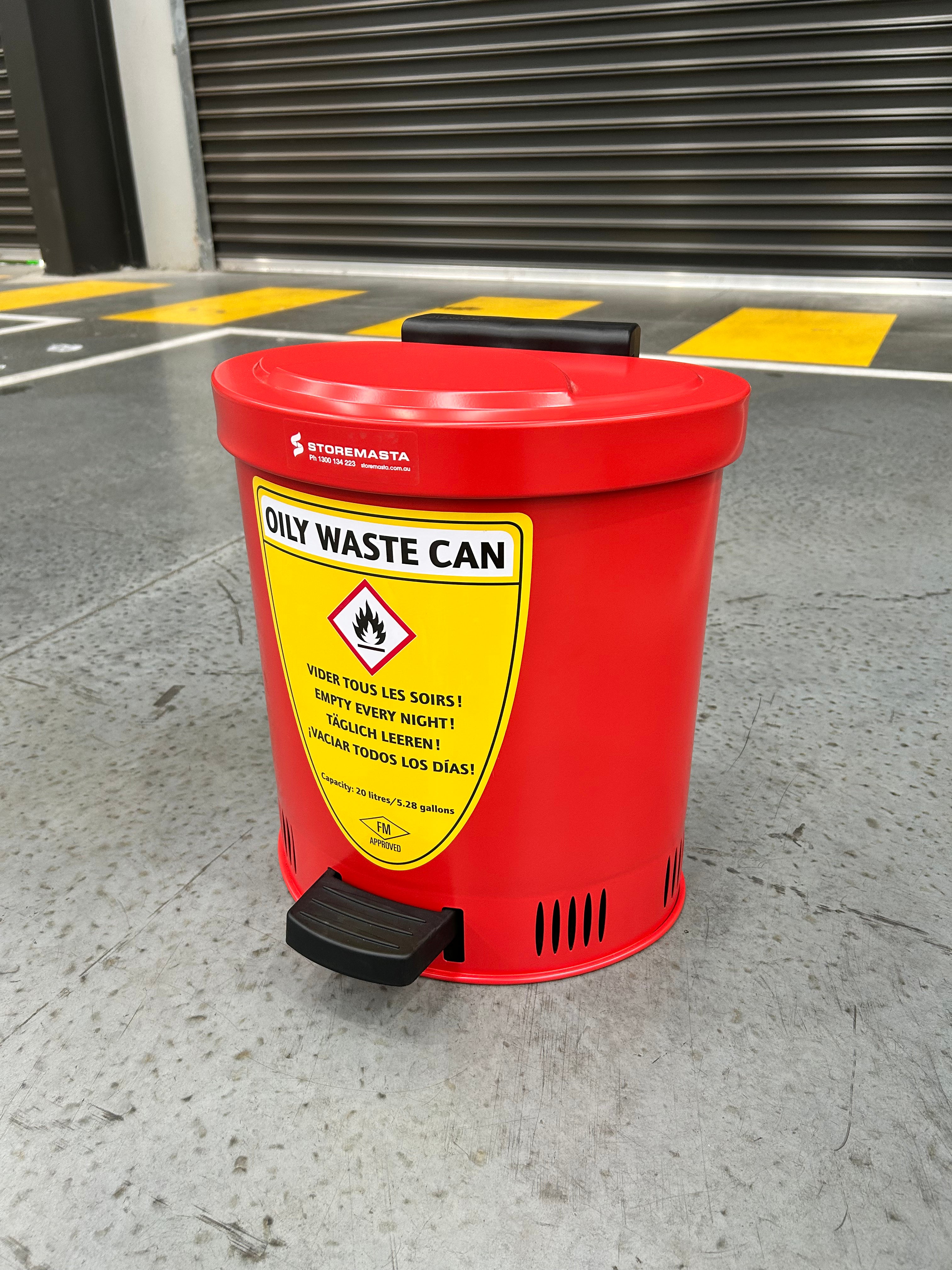 20L Disposal Bin - Red