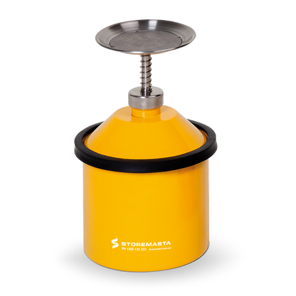 2.5L Plunger Can - Galvanised Yellow