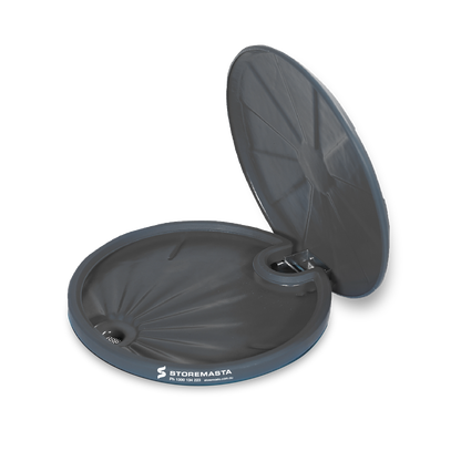 5L Polyethylene Drum Funnel - Grey with cover