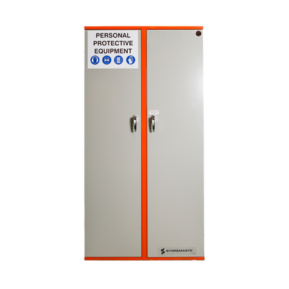 PPE Storage Cabinet - Double Door - 4 Shelves