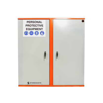PPE Storage Cabinet - Double Door - 3 Shelves