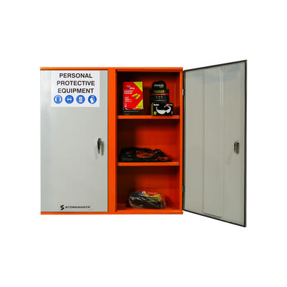 PPE Storage Cabinet - Double Door - 3 Shelves