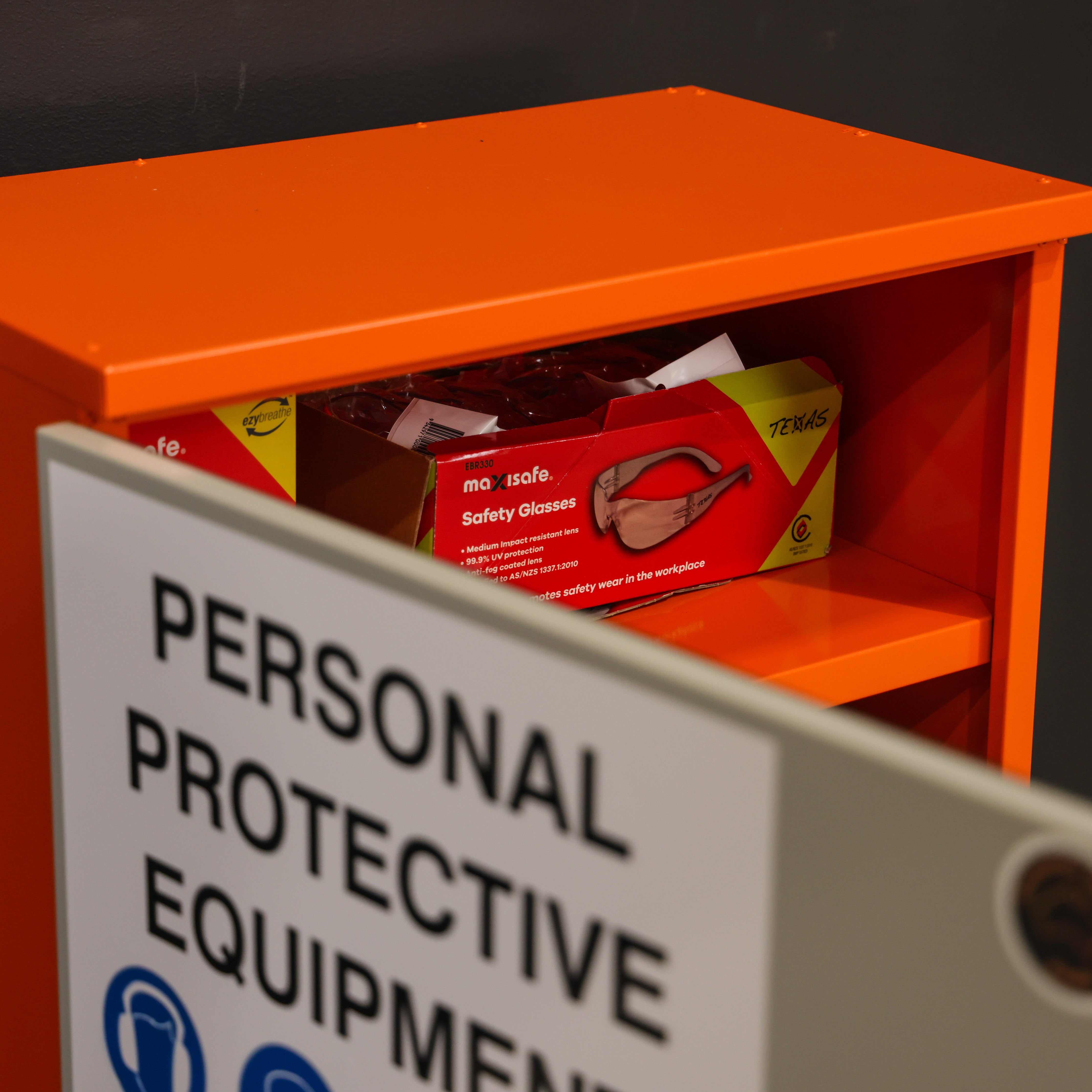 PPE Storage Cabinet - Single Small Door - 3 Shelves