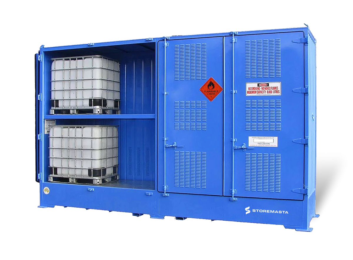 Single Depth Flammable Liquids Store - 8 IBC