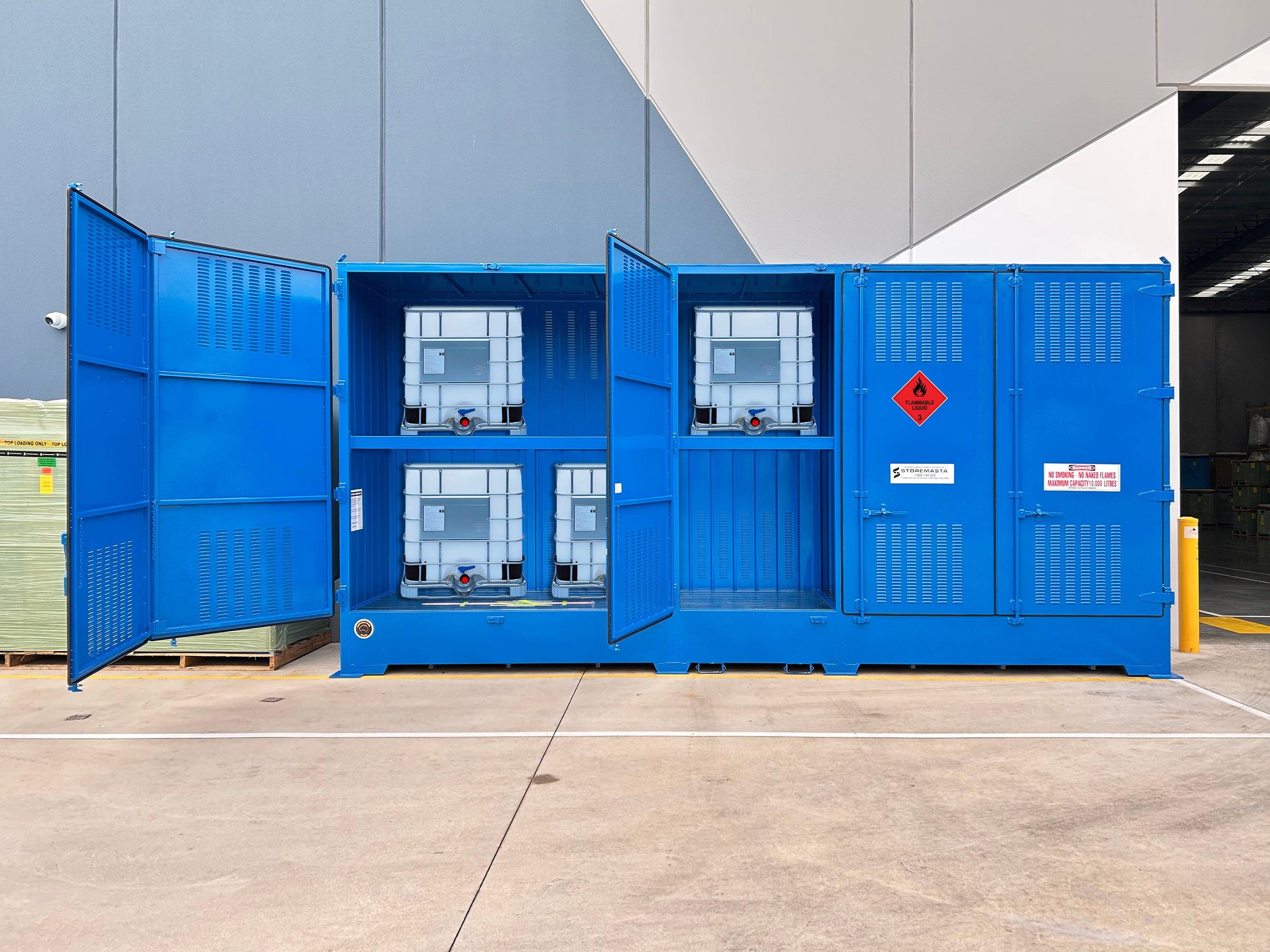 Single Depth Flammable Liquids Store - 10 IBC