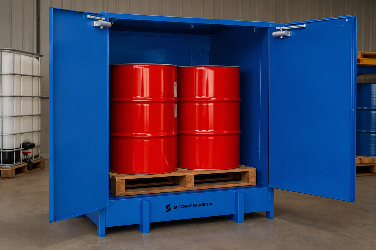 850L - Large Capacity Corrosive Substance Storage Cabinet - Pallet Store