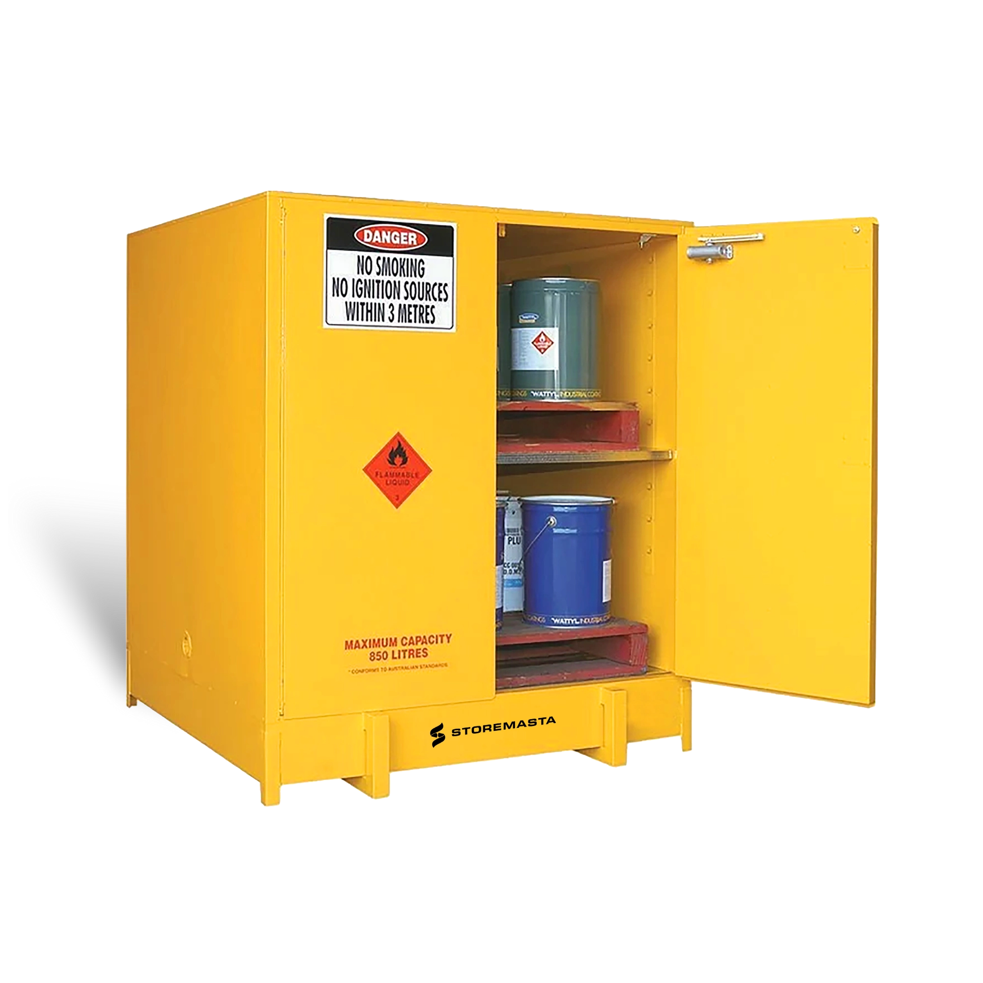 850L - Large Capacity Flammable Liquids Storage Cabinet - Pallet Store