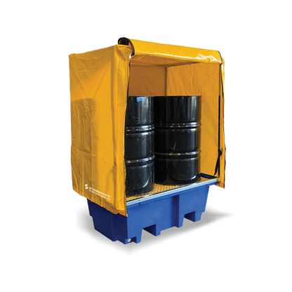 PVC Cover and Galv Frame for 2 Drum Bund